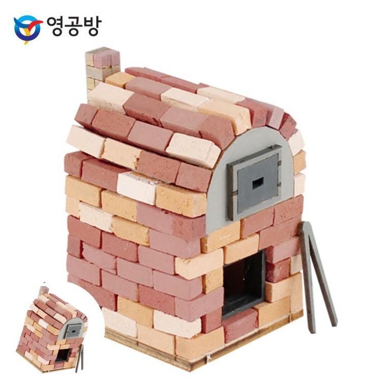나무모형집 모형조립키트 모형장난감 목재조립 목재피규어 미니 벽돌 화덕