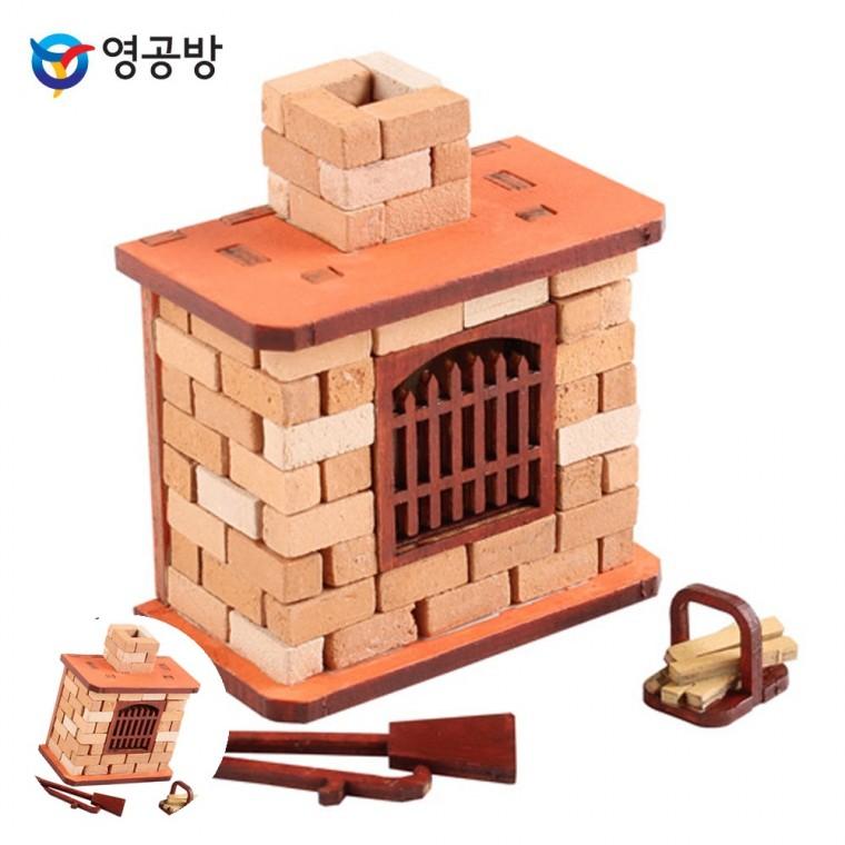 나무판모형만들기 모형만들기재료 나무조립키트 목재장난감 만들기키트 미니 벽난로세트