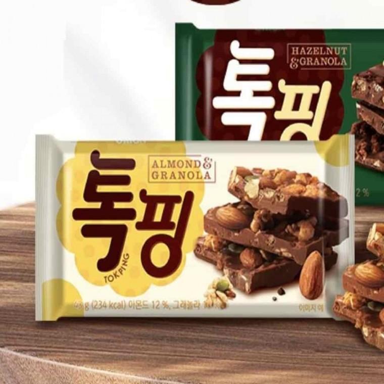 간편간식 초코바 아몬드초코 견과류초콜릿 톡핑 50g