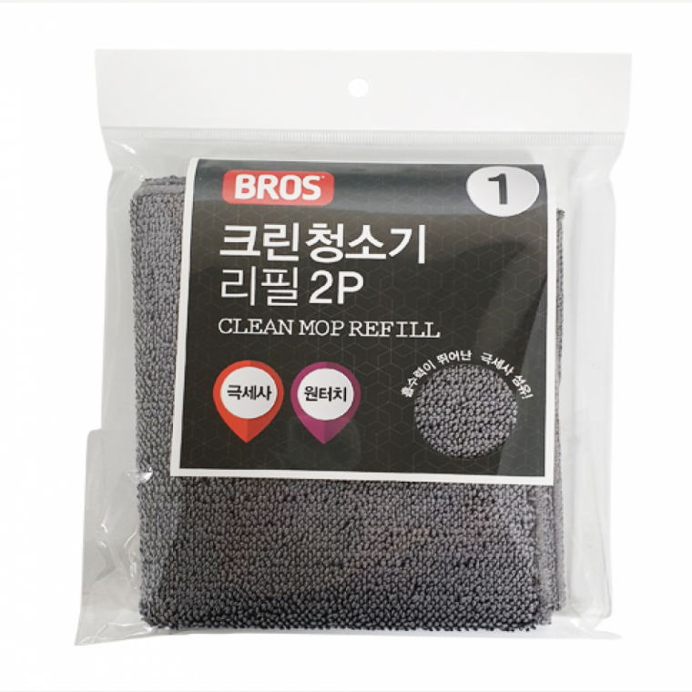 f크린 청소기 리필2p 0187 극세사 교체형 걸레