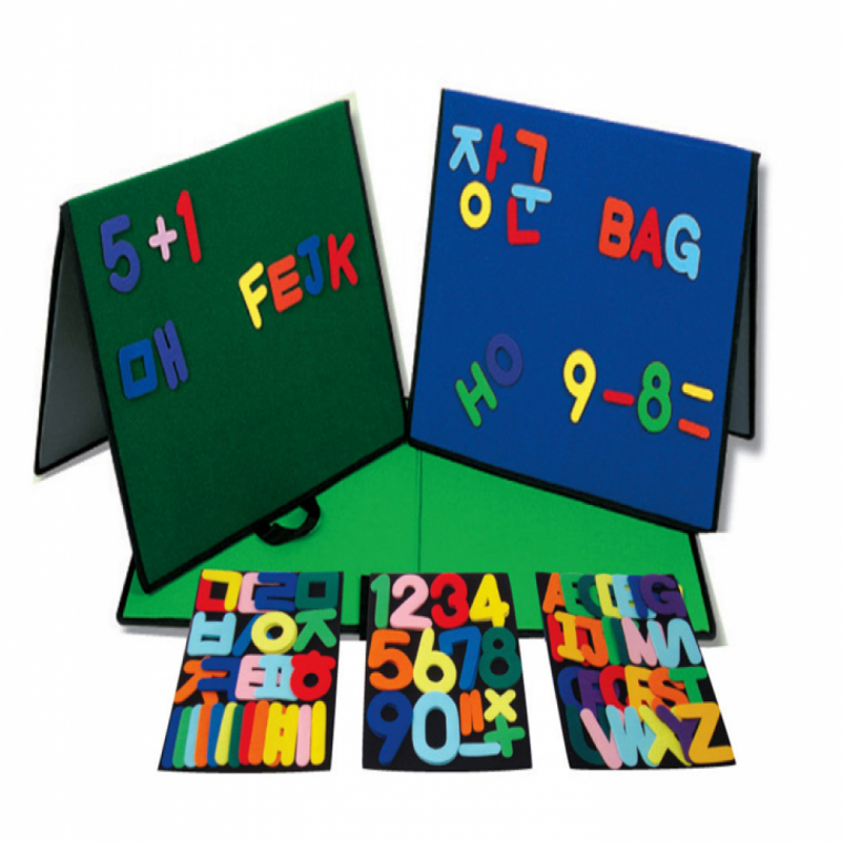 삼각 자료판(고정핀)-초록 58X 44cm 찍찍이 보드판