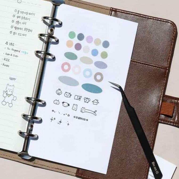 스크랩북 다이어리바인더 6공다이어리 하드커버바인더 A6 레이어북리필 이형지