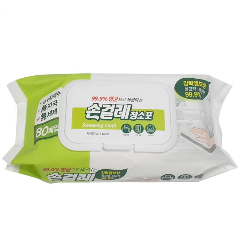 샤인 손걸레 청소포 80매입 엠보싱 위생 묵은때 찌든때 걸레 티슈크리너