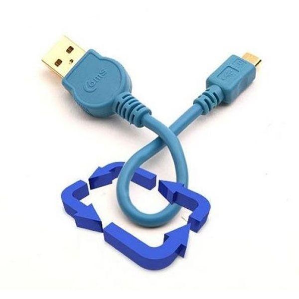 핸드폰 충전기 USB 마이크로 B 변환 케이블 블루