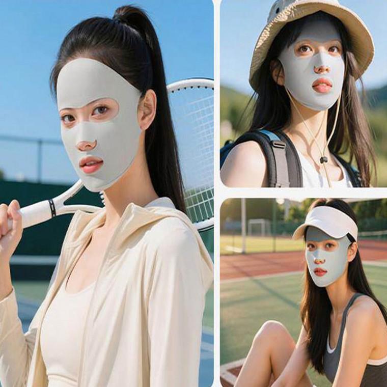 얼굴 전체를 지키는 마우스 오픈형 자외선차단 전면마스크 풀페이스 등산 테니스 골프 마스크