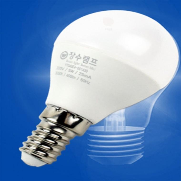 장수 LED E17 전구 미니스탠드조명 벽등전구 알전구