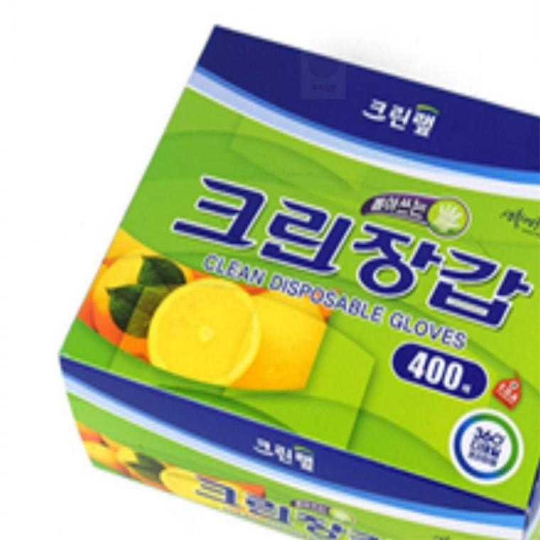 일회용 위생장갑 중형 400매 비닐장갑 위생비닐장갑 청소장갑