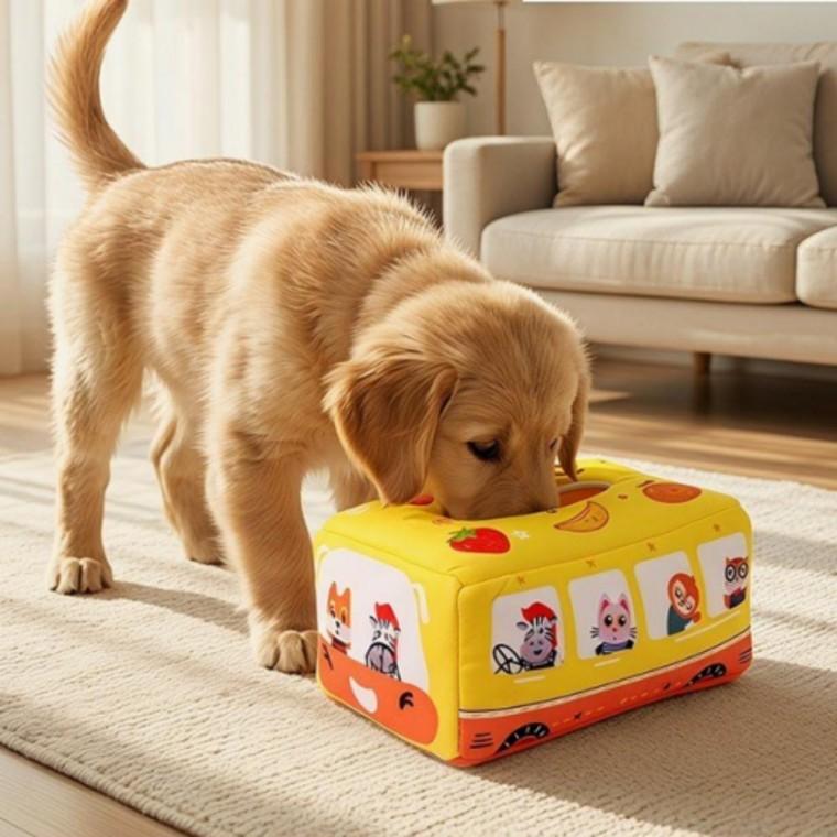 반려동물 강아지 분리불안 티슈뽑이 놀이 장난감 인형 토이 훈련용품