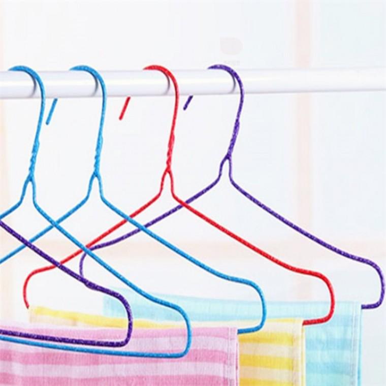 틈새 철옷걸이 10P 슬림옷걸이 보라색철사옷걸이 컬러옷걸이
