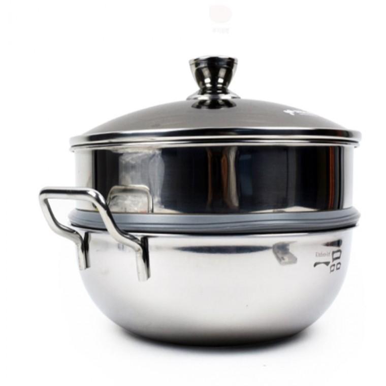 스텐 찜솥 인덕션찜냄비 2단찜솥 대형찜솥