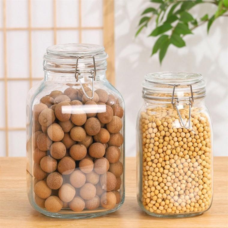 프레스 유리 밀폐용기 2L 주방 저장용기