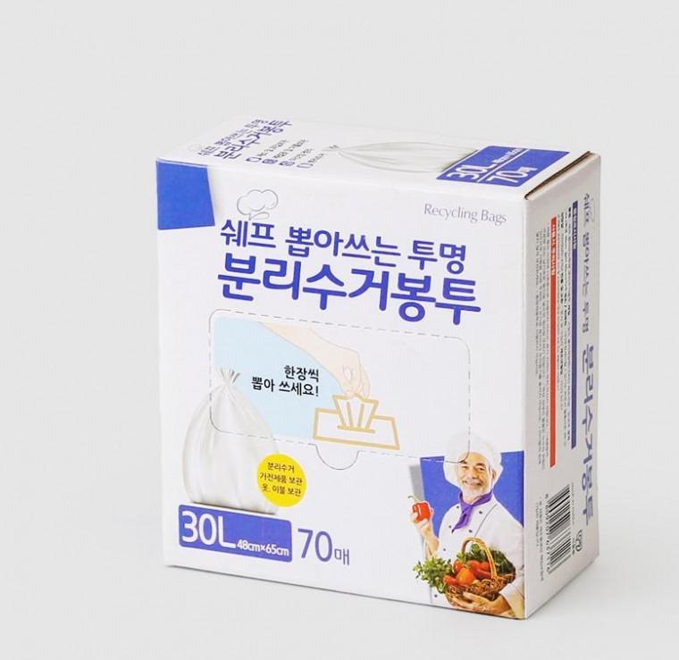 비닐봉투 30L 70매 1개 재활용쓰레기봉투 재활용봉투