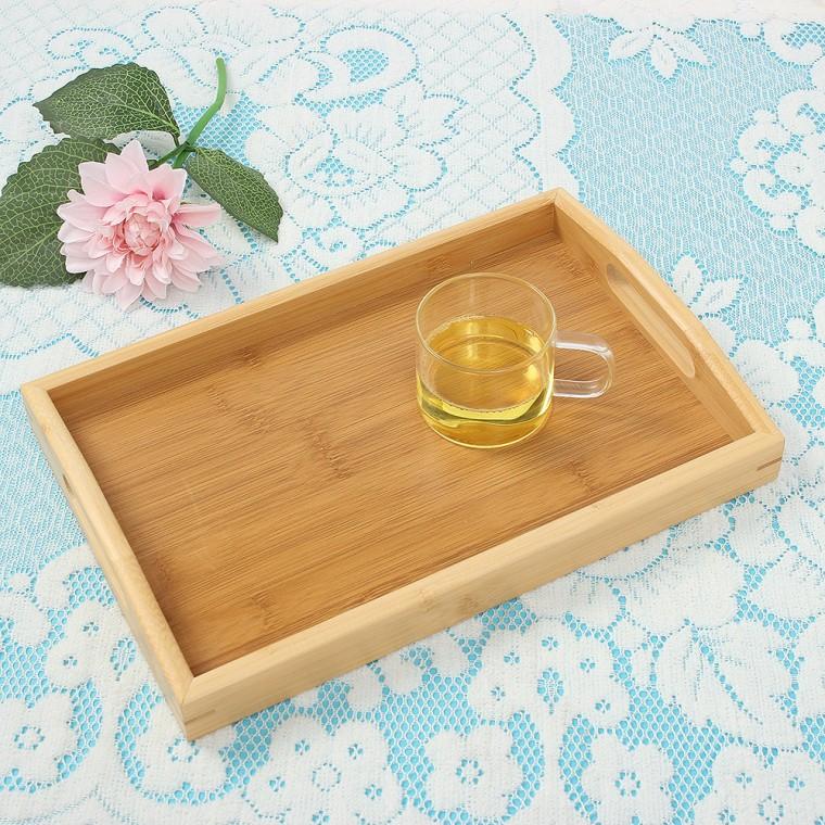 [쿠킹홈] 뱀부 사각 우드트레이(33x22cm) 나무쟁반 우드쟁반 사각쟁반 카페쟁반