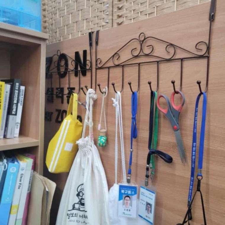 7구 도어행거 브라운 문걸이옷걸이 도어걸이 문걸이후크 도어후크 도어후크걸이