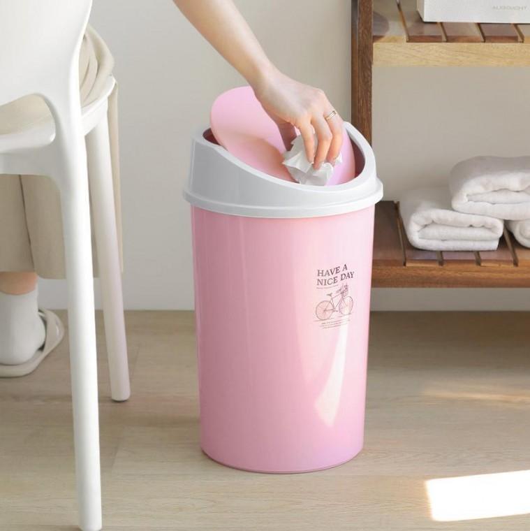휴지통 중형 뚜껑쓰레기통 쓰레기수거통