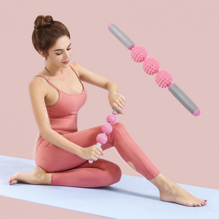 3구 롤러 종아리 다리 마사 지봉 마사지 스틱 지압봉 등마사지 목마 어깨 기타 안마
