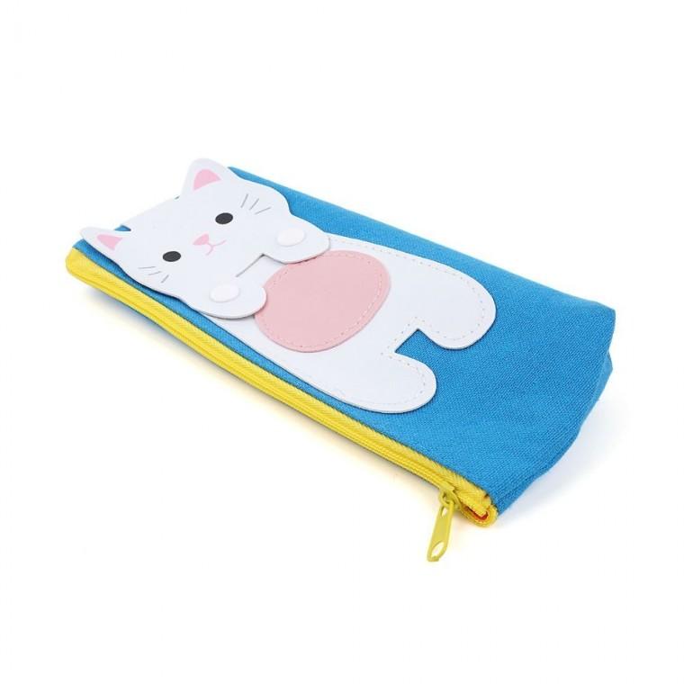 고양이 디자인 파우치 휴대 소품 수납 간편 화장품 귀여운