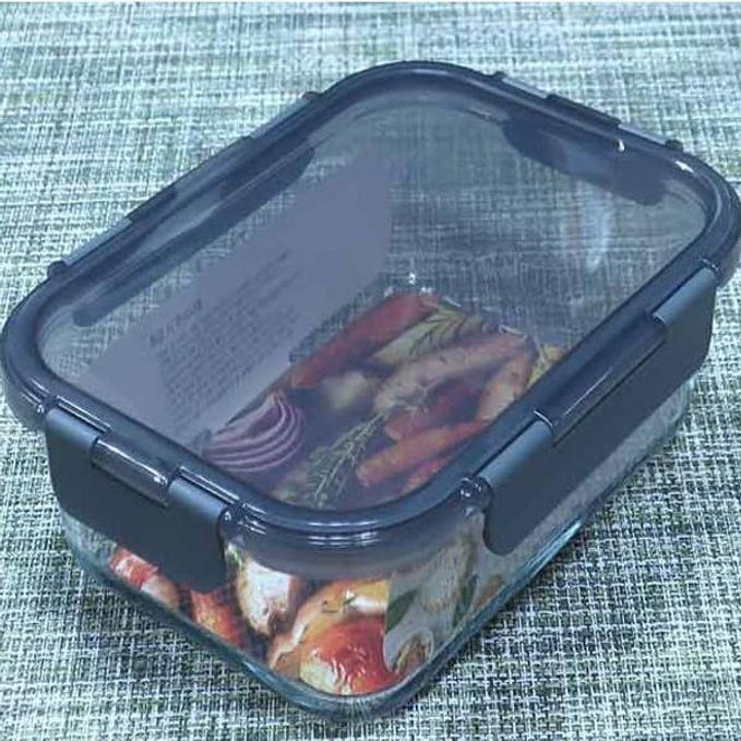 모드니 밀폐용기 오븐 글라스 반찬 용기 직사각 370ml