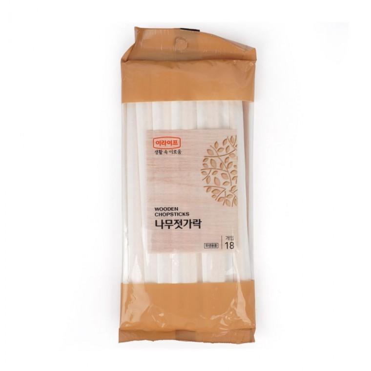 일회용 나무젓가락 18개입 외식 휴대 가정 간편 개별포장 도시락 위생
