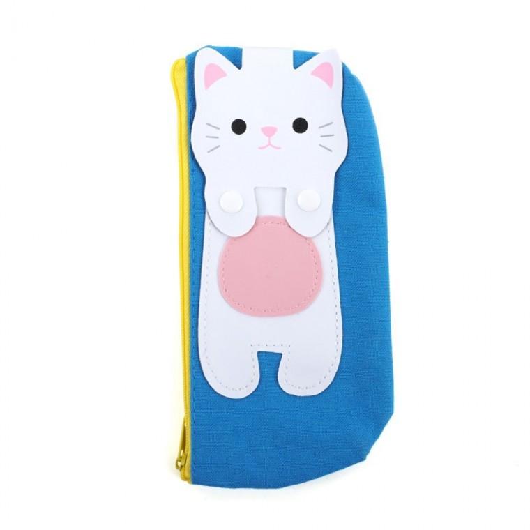 고양이 디자인 파우치 수납 휴대 간편 소품 귀여운 화장품