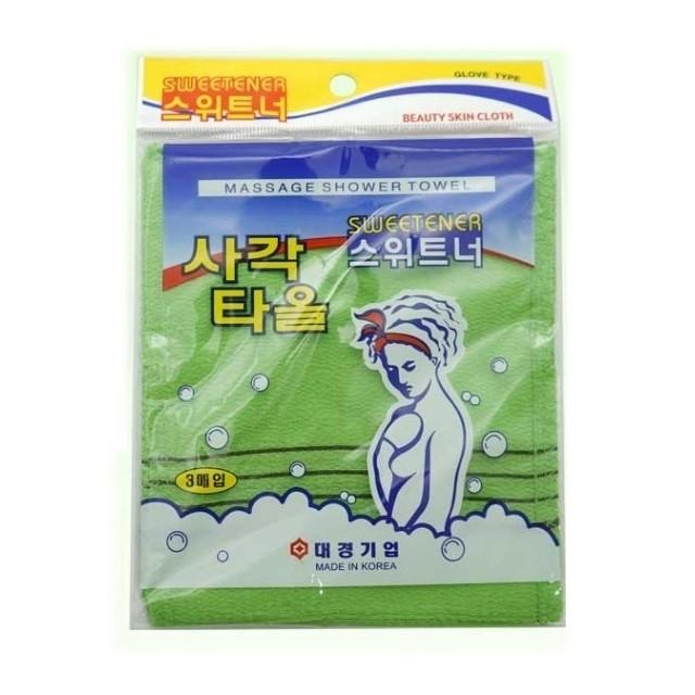 때타올(약13x14cm) 3p 목욕용품 때밀이 장갑형