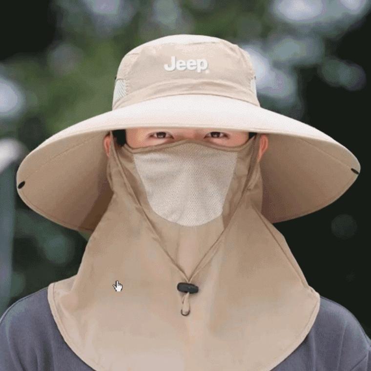 Premium 5배 넓은 모자 챙 대형 남녀 카우보이 마스크포함 upf50+ 자외선 safari hat