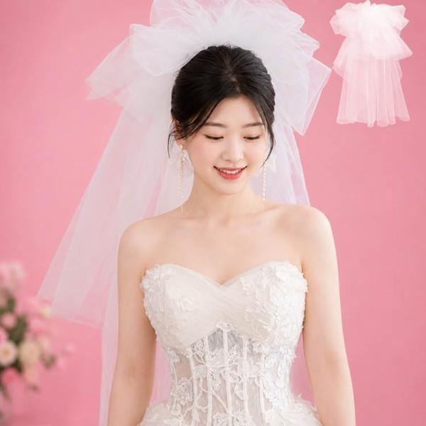 웨딩베일 가볍고 풍성한 튤 디자인으로 브라이덜룩을 더욱 돋보이게 하는 촬영소품