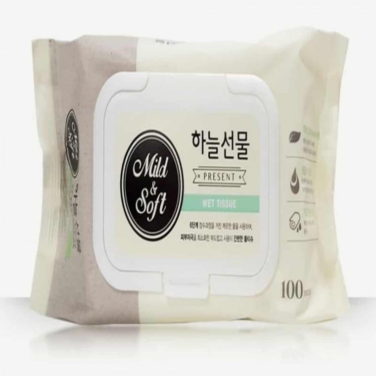 캡형 물티슈 100매 6개 안전한물티슈 물티슈캡형 순한물티슈 피톤치드물티슈 휴대용물티슈 위생물티슈 100