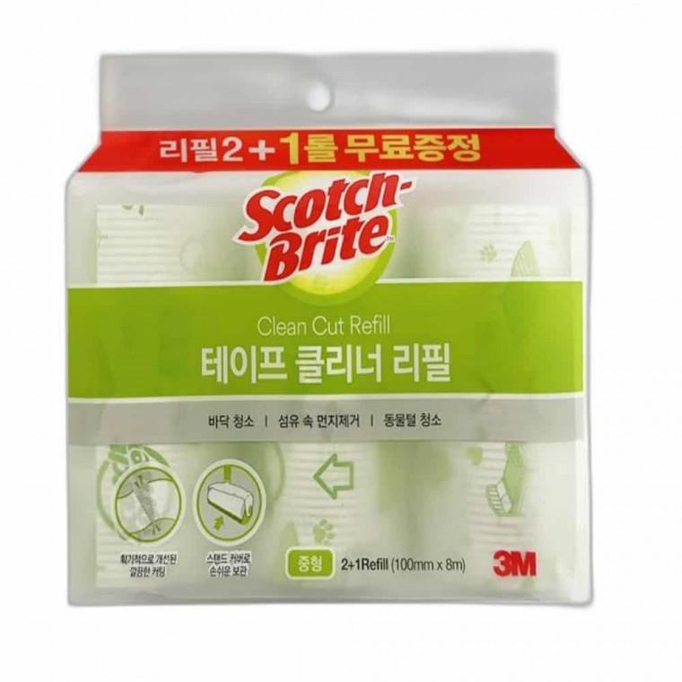 테이프클리너 (리필 100cmx8m 2+1) 롤크리너리필 머리카락테이프 돌돌이리필 돌돌이청소 카페트돌돌이 먼지