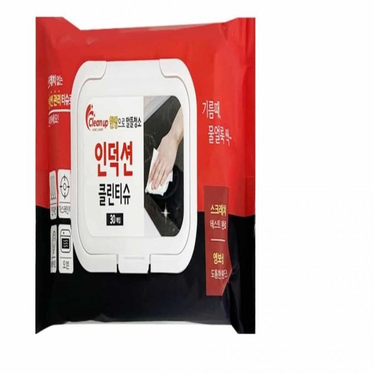 인덕션 클린티슈 30매 6개 인덕션청소세정 인덕션티슈 인덕션청소 인덕션기름 인덕션세정제티슈 인덕션청소