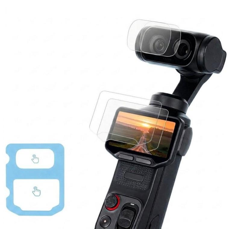 Insta360 Luna Ultra 전용 2세트 AR 저반사 증투 강화유리 렌즈액정 보호필름 부착 가이드 인스타360 루나