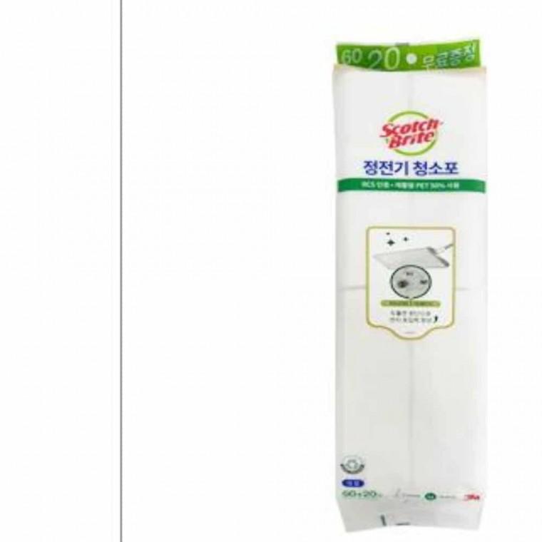 청소포(밀대걸레용60+20) 19X37cm 걸레티슈 미세먼지청소 일회용건티슈 고양이털청소 머리카락청소 미세먼