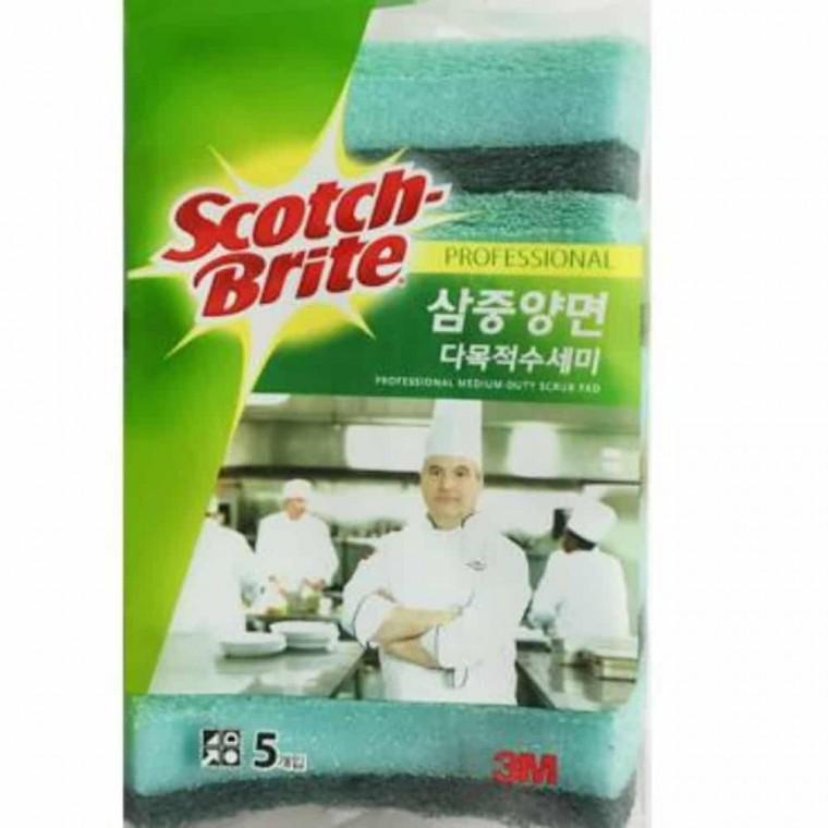 수세미(5개입 90x115) 주방수세미 블럭스펀지 주방스펀지 스펀지수세미 설거지수세미 청소스폰지 설거지스