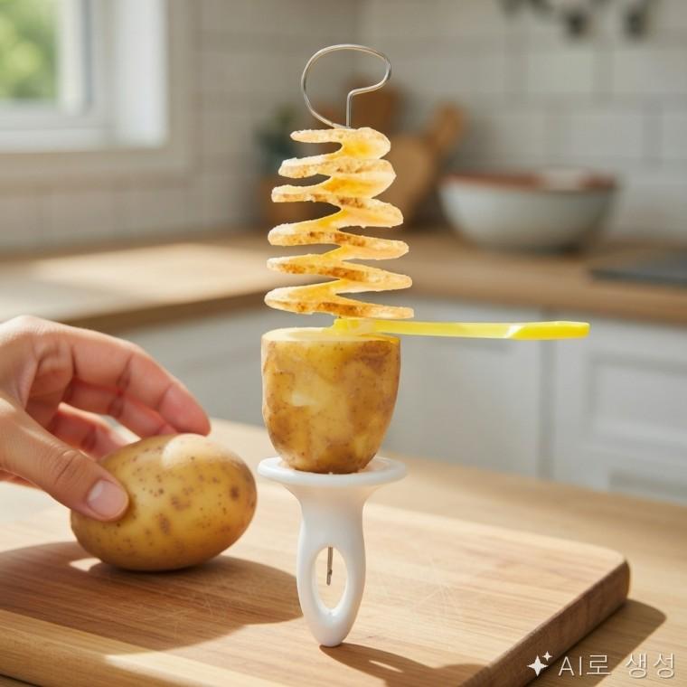 회오리감자칼 감자칩슬라이서 회전칼 회전슬라이서