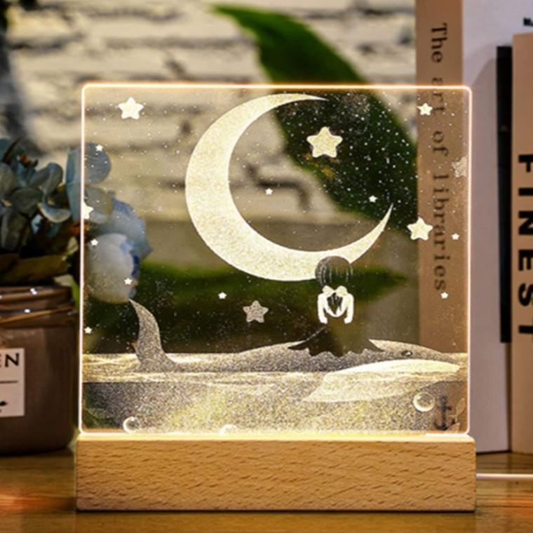 LED 아크릴 받침대 무드등재료 조명부자재 무드등DIY