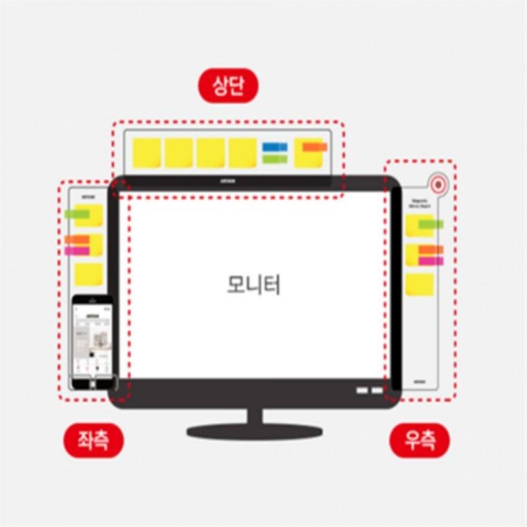 컴퓨터정리 모니터메모보드 명함