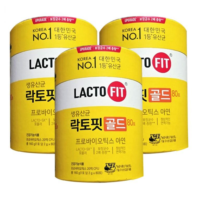 종근당건강 락토핏 생유산균 골드 2g x 80포 3개
