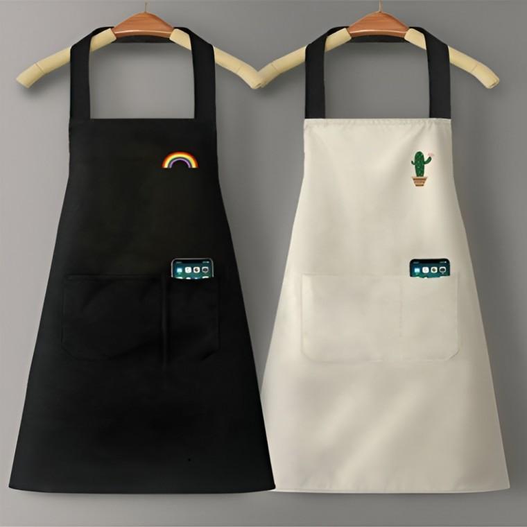 PVC 방수 앞치마 비닐 주방 카페 식당 (선인장)