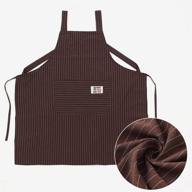 스트라이프 H형 앞치마 브라운 다용도 앞치마