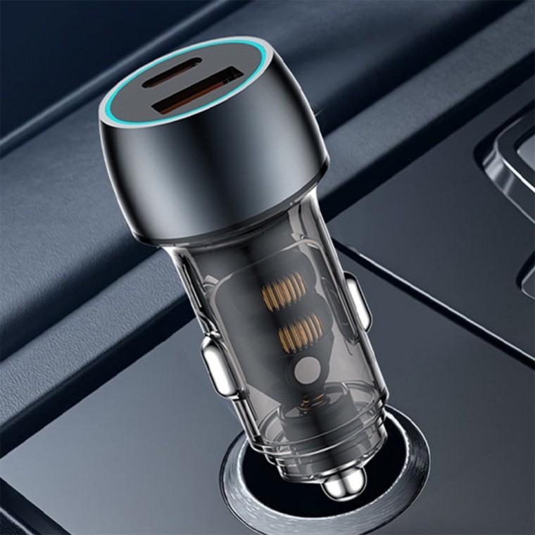 차량용 QC3.0+PD30w 고속충전 시거잭 투명 S1 차량 USB 충전