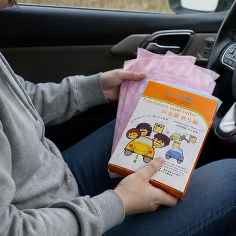 긴급 휴대용 소변봉투 차안 캠핑 응급용 신속 응고 냄새 억제 가림용 앞치마 포함