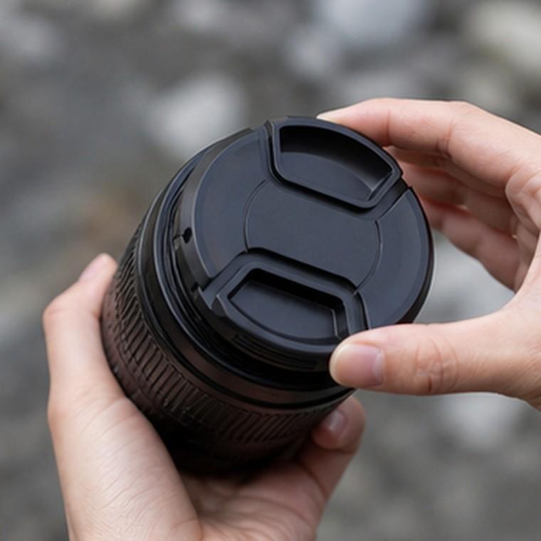 37mm 스냅온 렌즈캡 렌즈 보호 먼지 방지 분실방지 끈 포함 흑색
