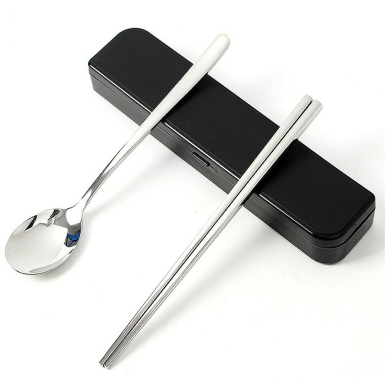니즈잇 휴대용 수저 블랙 일회용대체수저