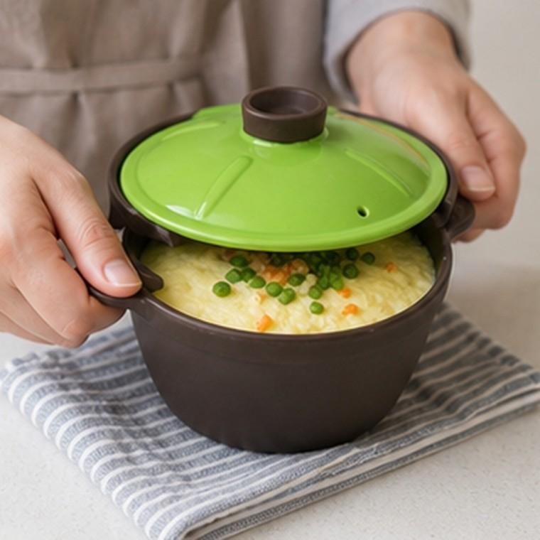 미니 실리콘 찜기 용기 500ml 뚜껑 손잡이 포함 계란찜 이유식