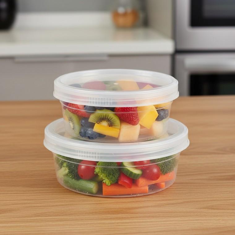 플라스틱밀폐용기 3P 밥보관용기 다회용밀폐용기 플라스틱반찬통 과일보관용기 야채보관용기