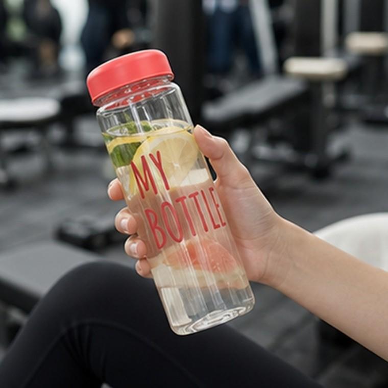 투명 트라이탄 물병 500ml BPA FREE 국내생산 재사용 가능 냉온 음료용