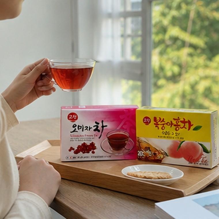 오미자차 복숭아홍차 과일차 냉온 겸용 20포 200g 10g x 20T