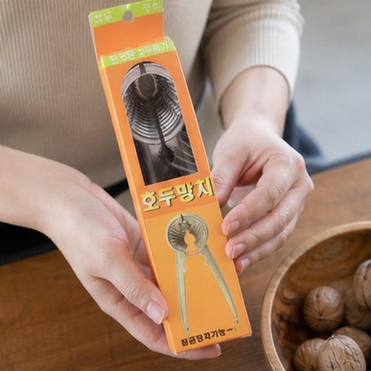 호두까기 집게형 원형머리 호두망치 단품 호두를 까는 주방용 도구