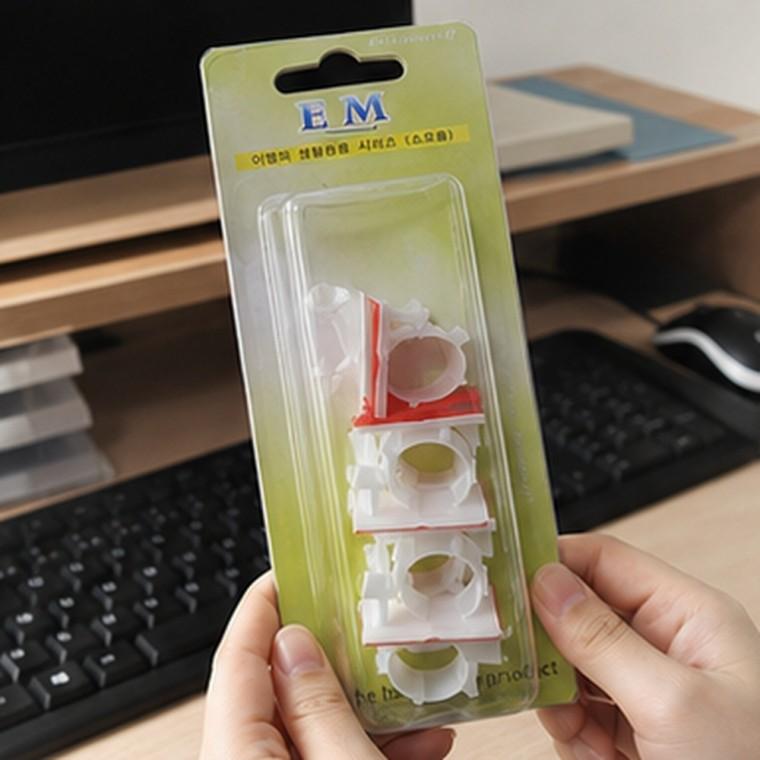 케이블 전선 고정클립 책상 배선 정리 고정용 화이트 플라스틱 DIY