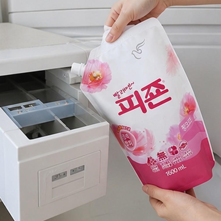 섬유유연제 핑크로즈 로즈향 1600mL 2개세트 옷감부드러움 세탁후향기